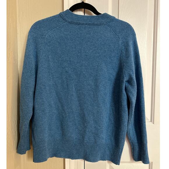 Madewell Blue 100% Merino Wool V-Neck Sweater XXS - Picture 4 of 7